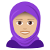 🧕🏼 woman with headscarf: medium-light skin tone display on JoyPixels